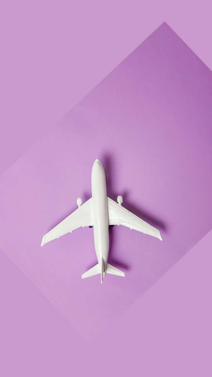 薄紫の720p旅行背景 飛行機模型 壁紙
