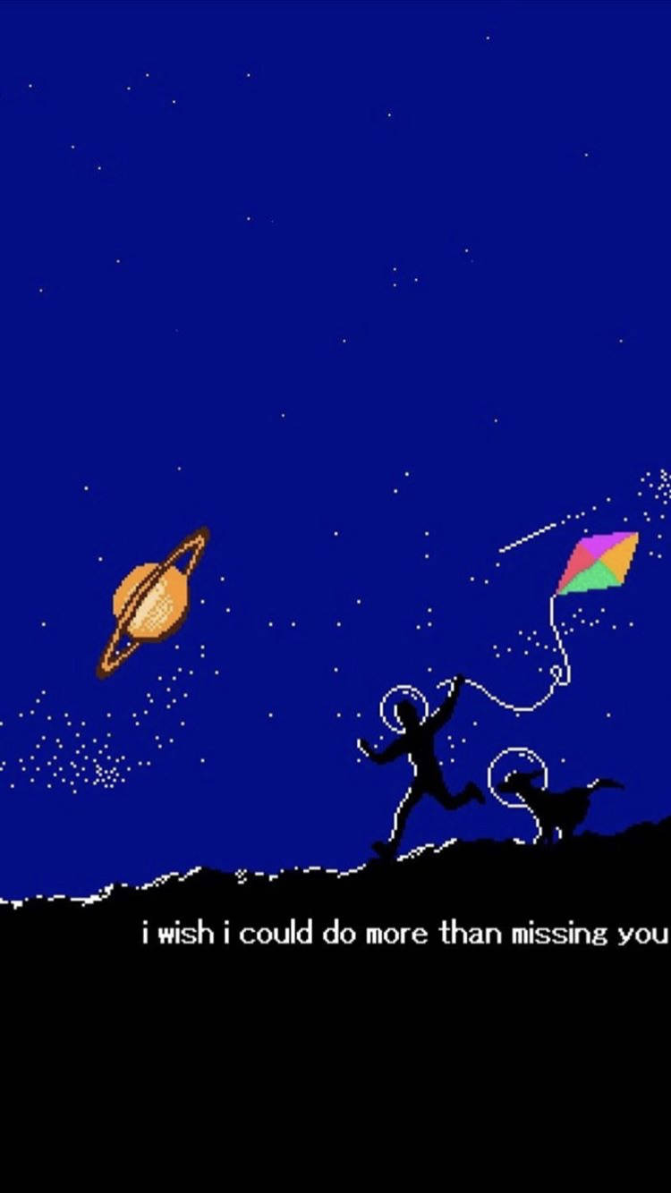 宇宙風8ビットアート 壁紙