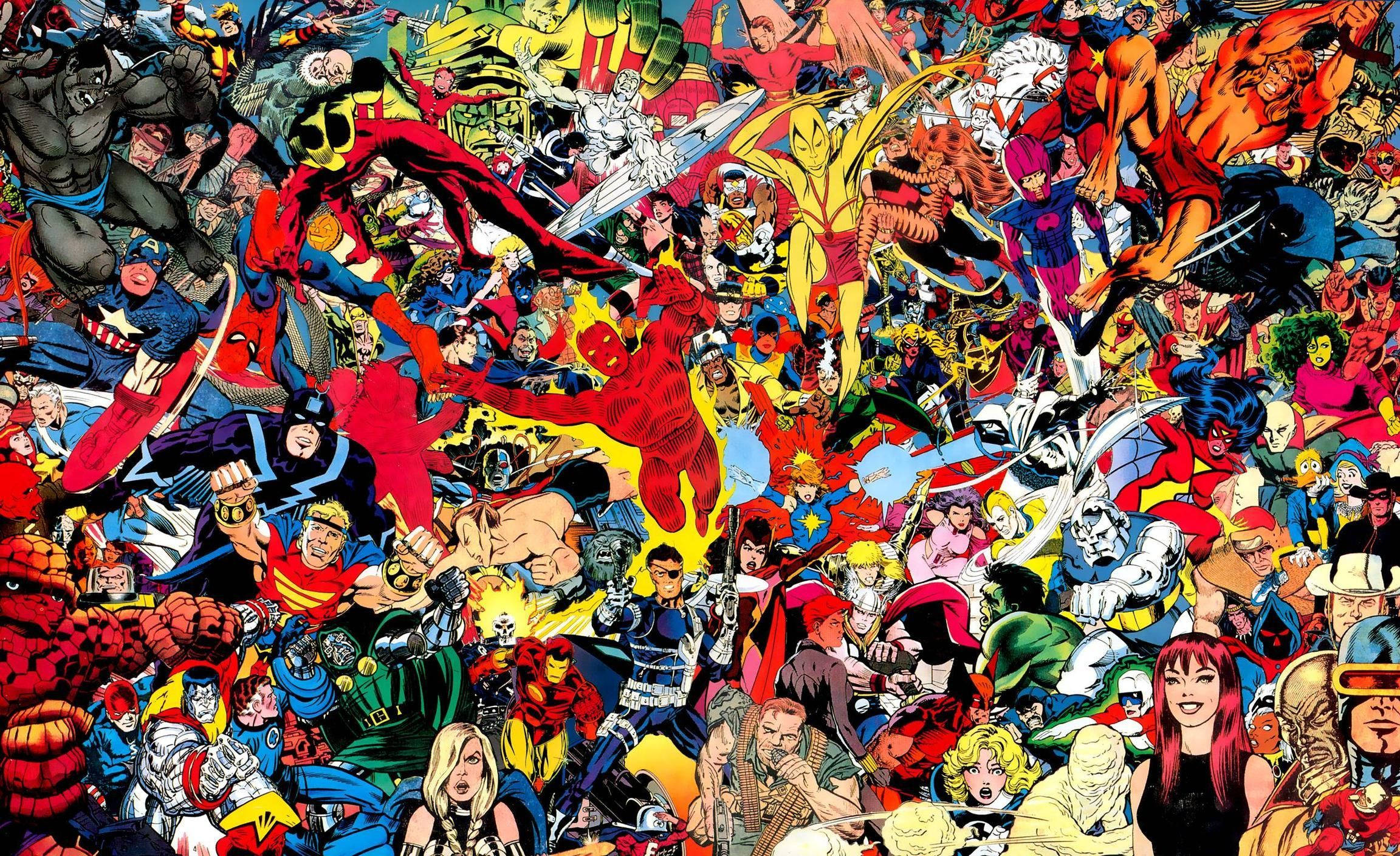 「マーベル・コミック：80年以上にわたりスーパーヒーローを描き続けて」 壁紙