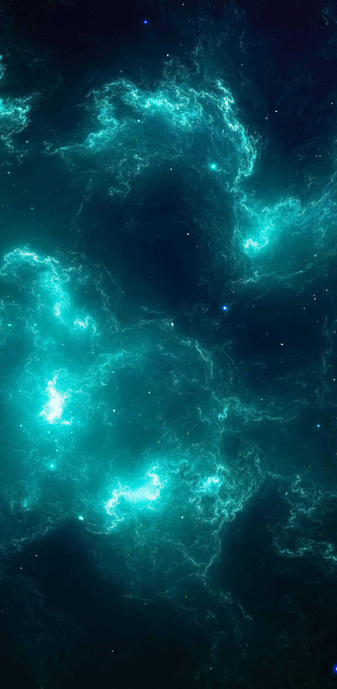 8K iPhone 星雲ブルー 壁紙