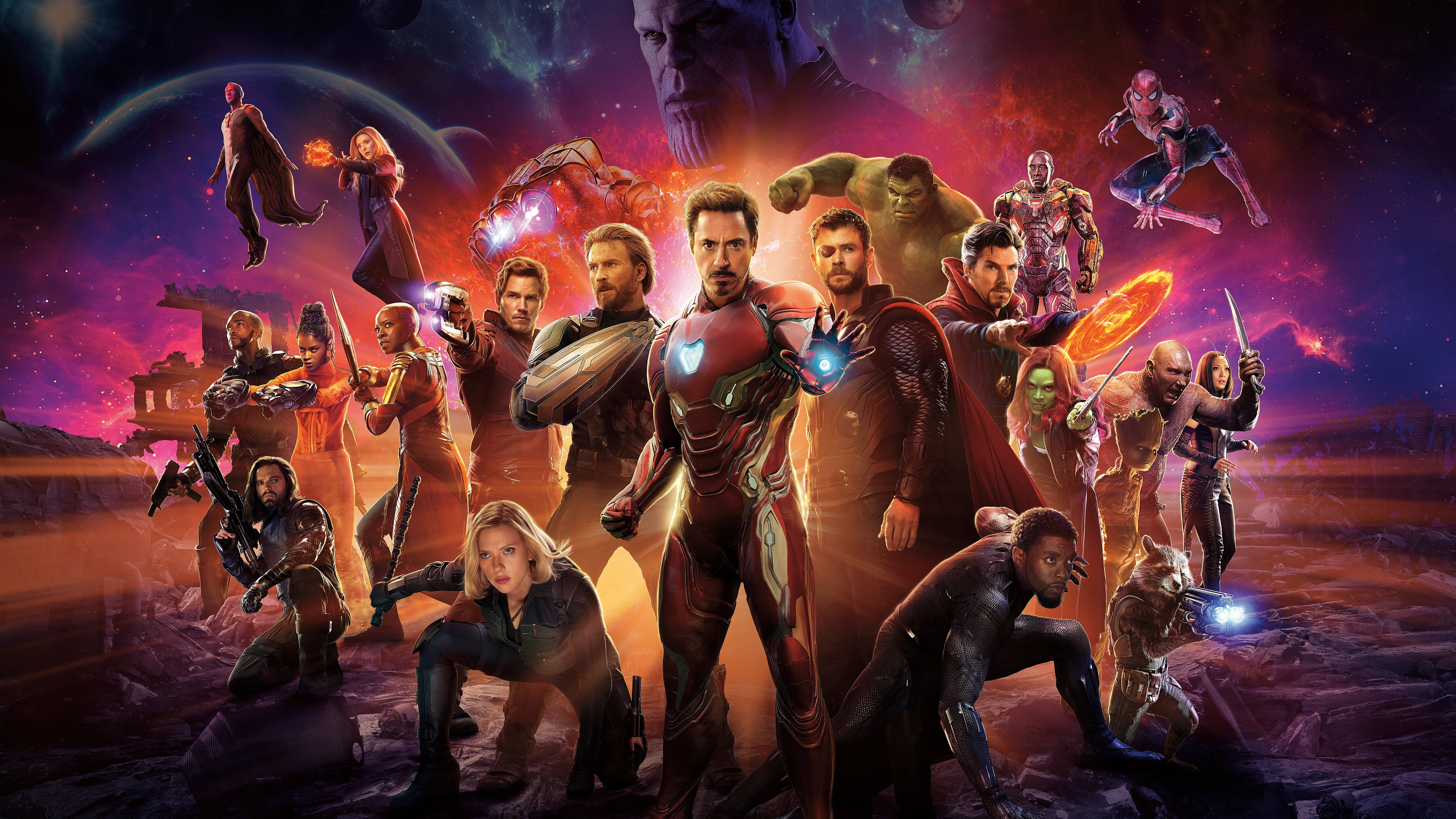 8K Ultra HD アベンジャーズ インフィニティ・ウォー 壁紙