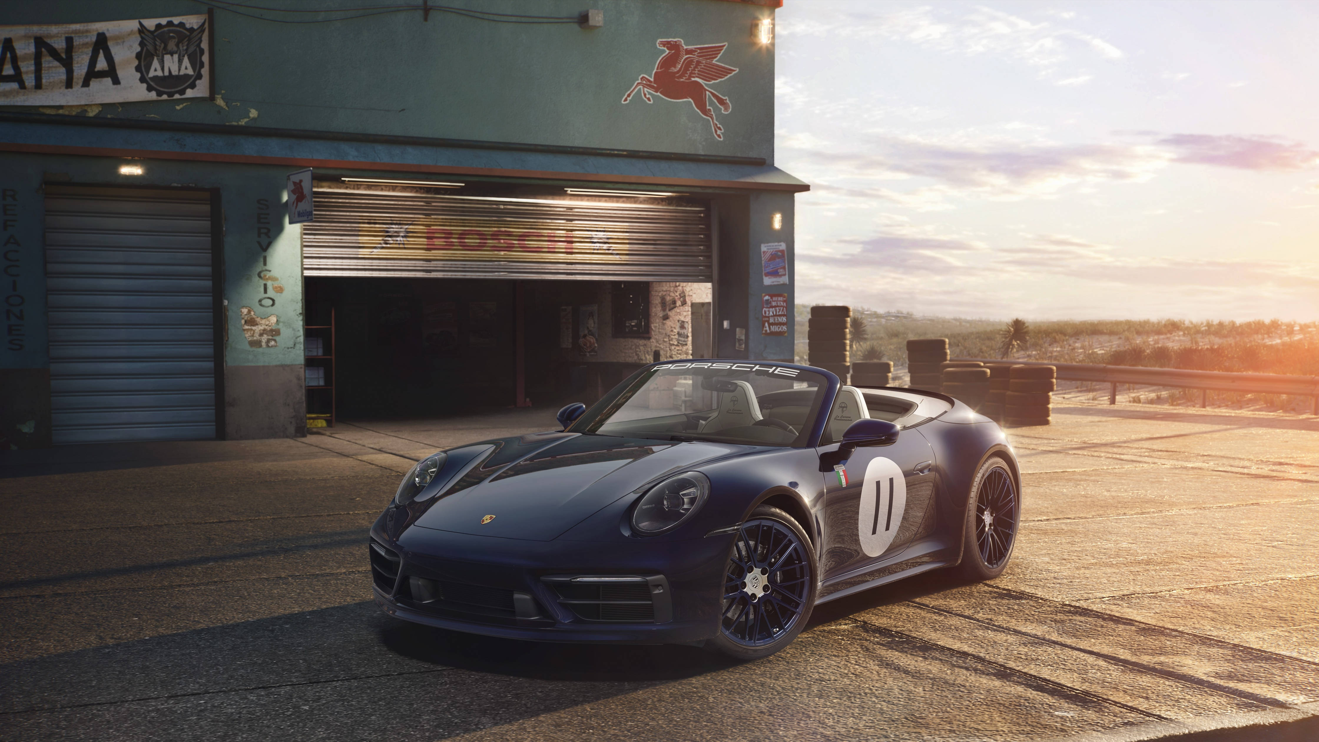 ポルシェ911 Sカブリオレ 4K ラップトップ カー 壁紙