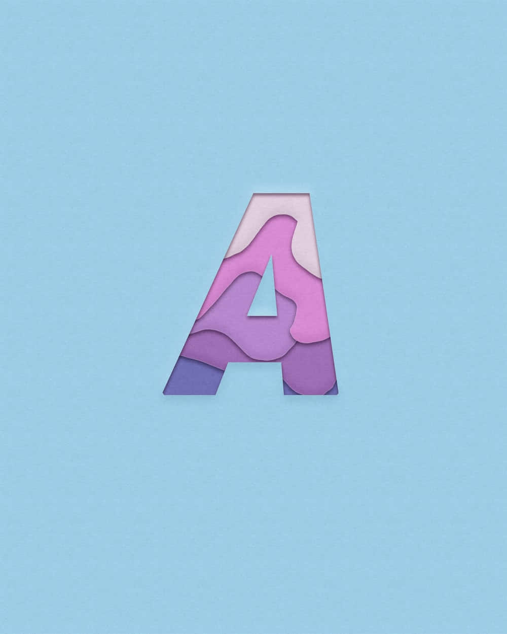 パステルカラーの文字Aベクターアート背景 壁紙
