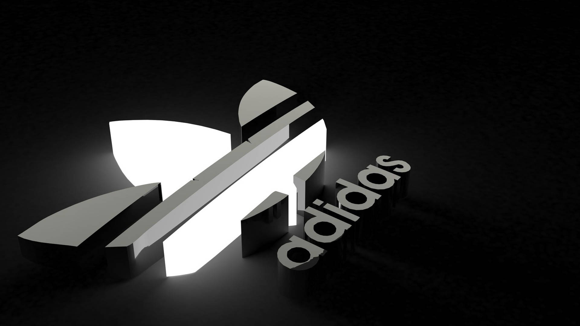 モノクロームの Adidas ブランドロゴ 壁紙
