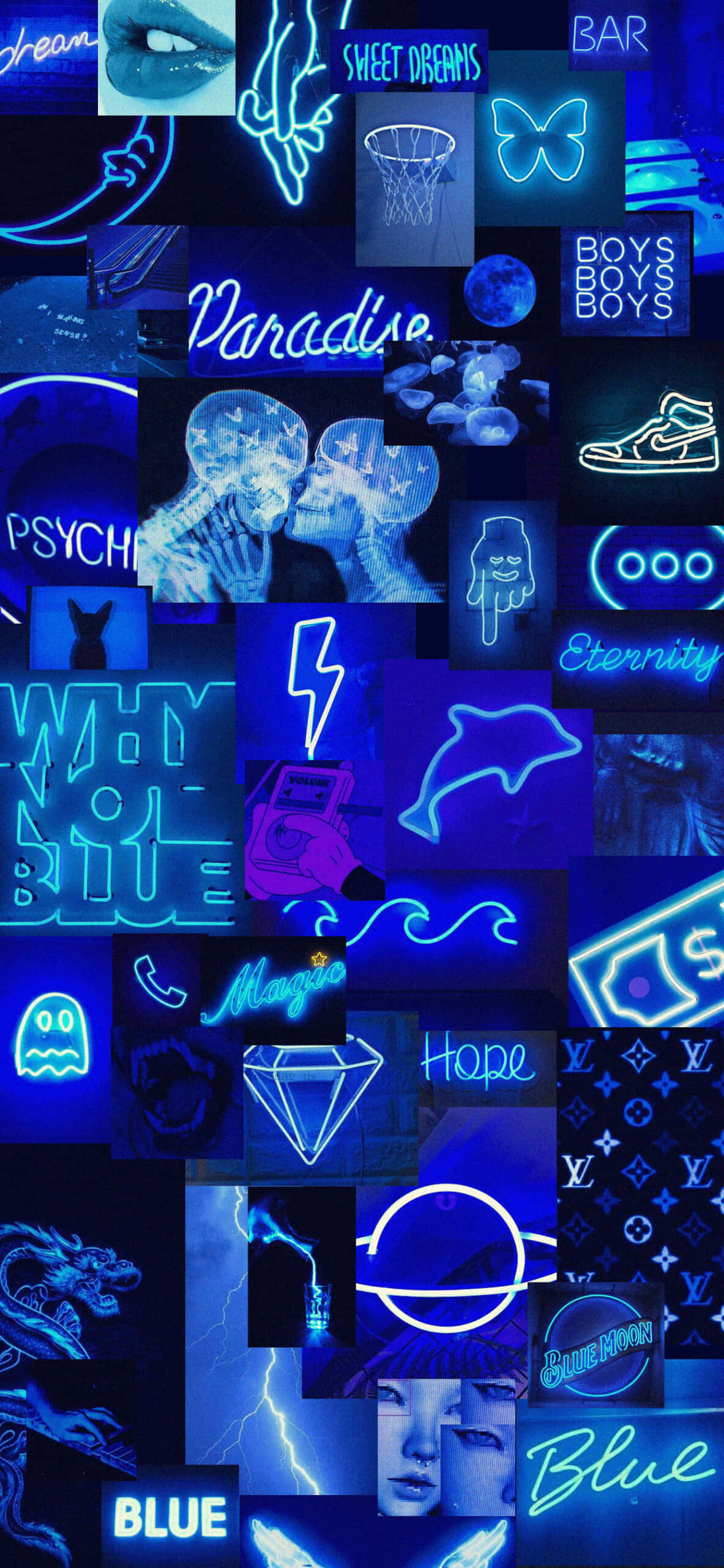 Aesthetic Blueで平和な青の癒し効果を楽しむ 壁紙