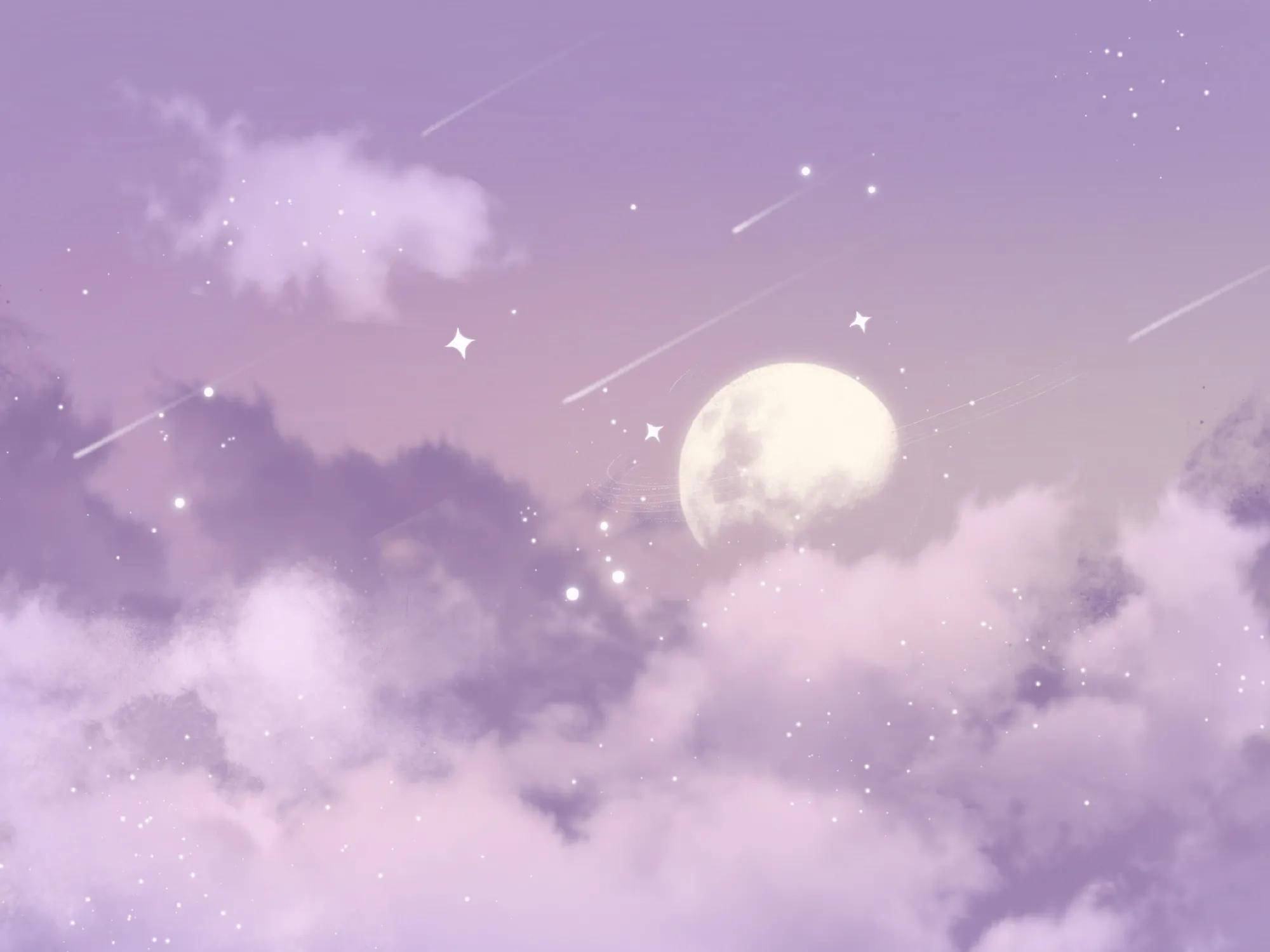 Aesthetic iPad 星空の夜 壁紙