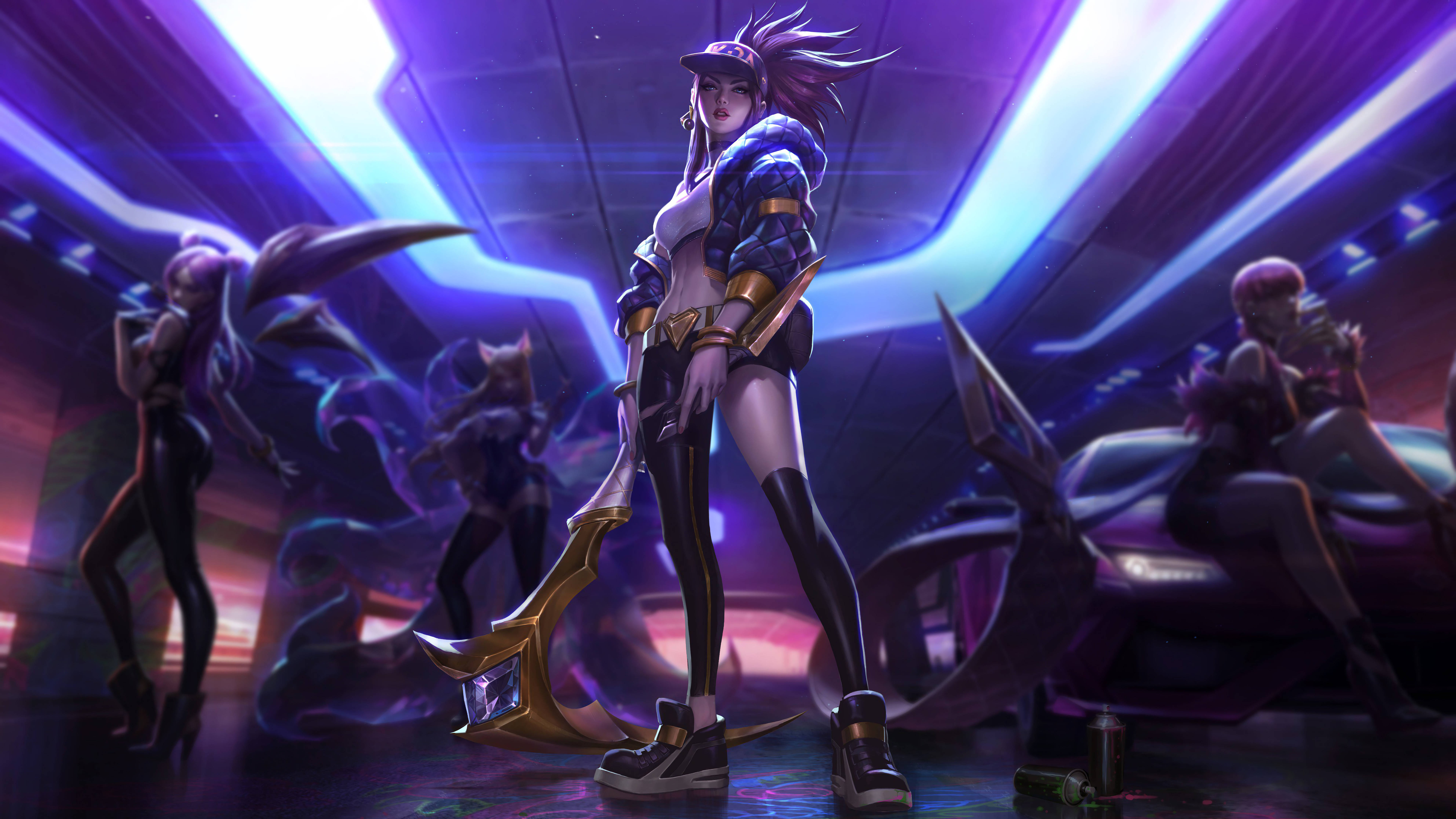 Akali from K/DA More MTV Original Edition 壁紙