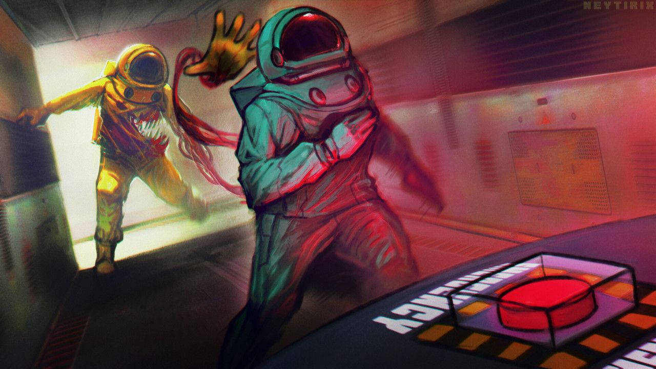 Among Usの美的イラスト 壁紙
