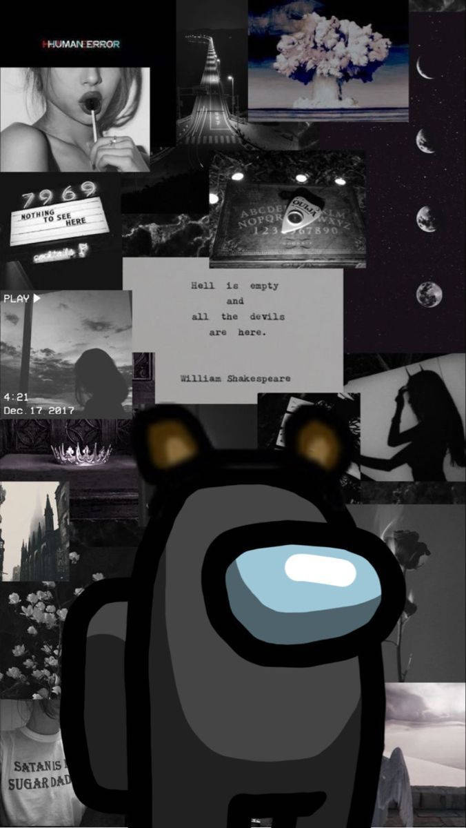 Among US 黒キャラクター - 影に潜むステルス 壁紙