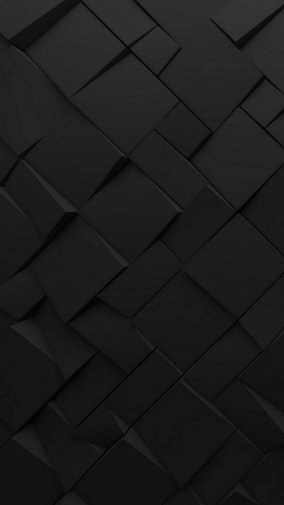 ダークAndroid 3D抽象キューブパターン 壁紙