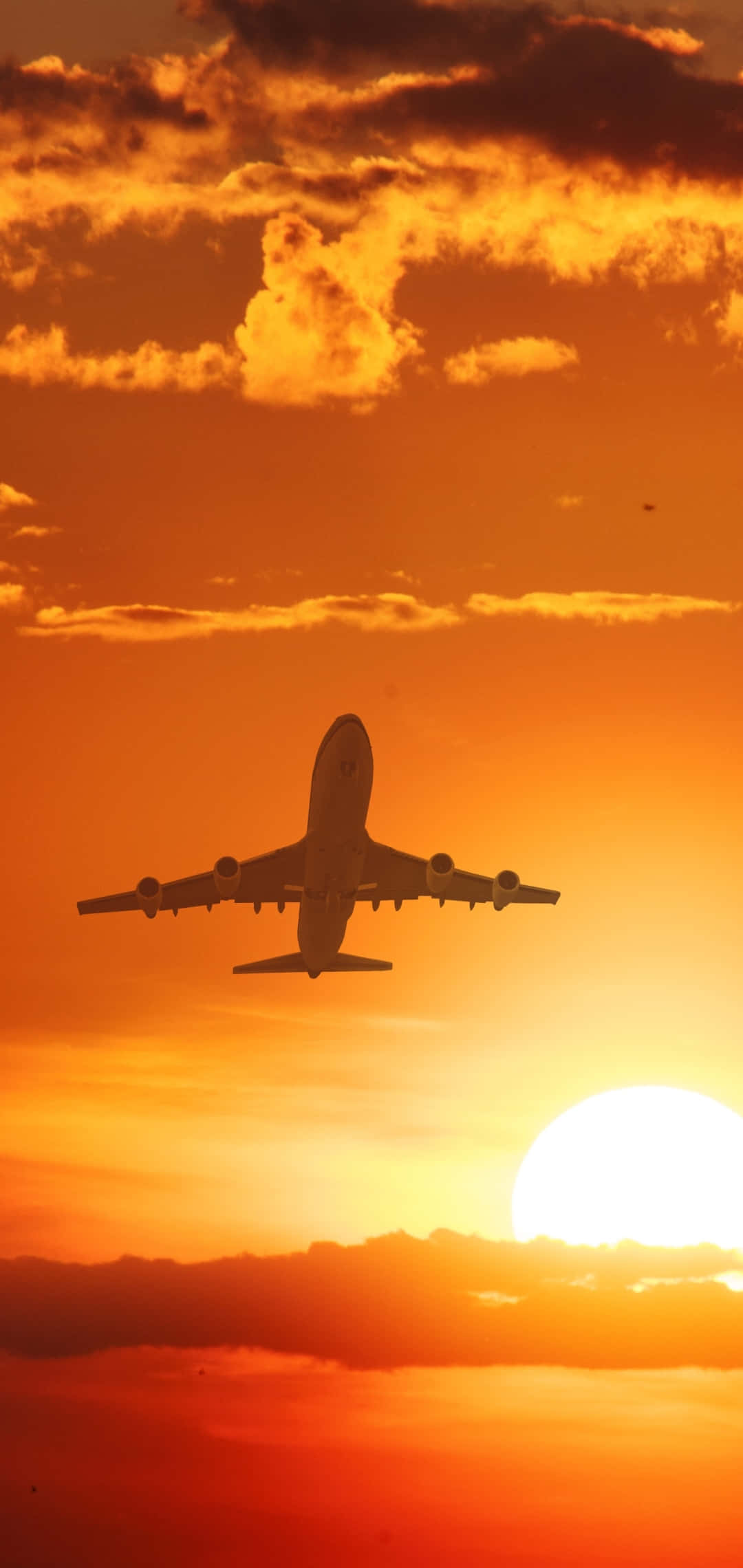 飛行機が上昇するAndroid用プレーン背景 壁紙