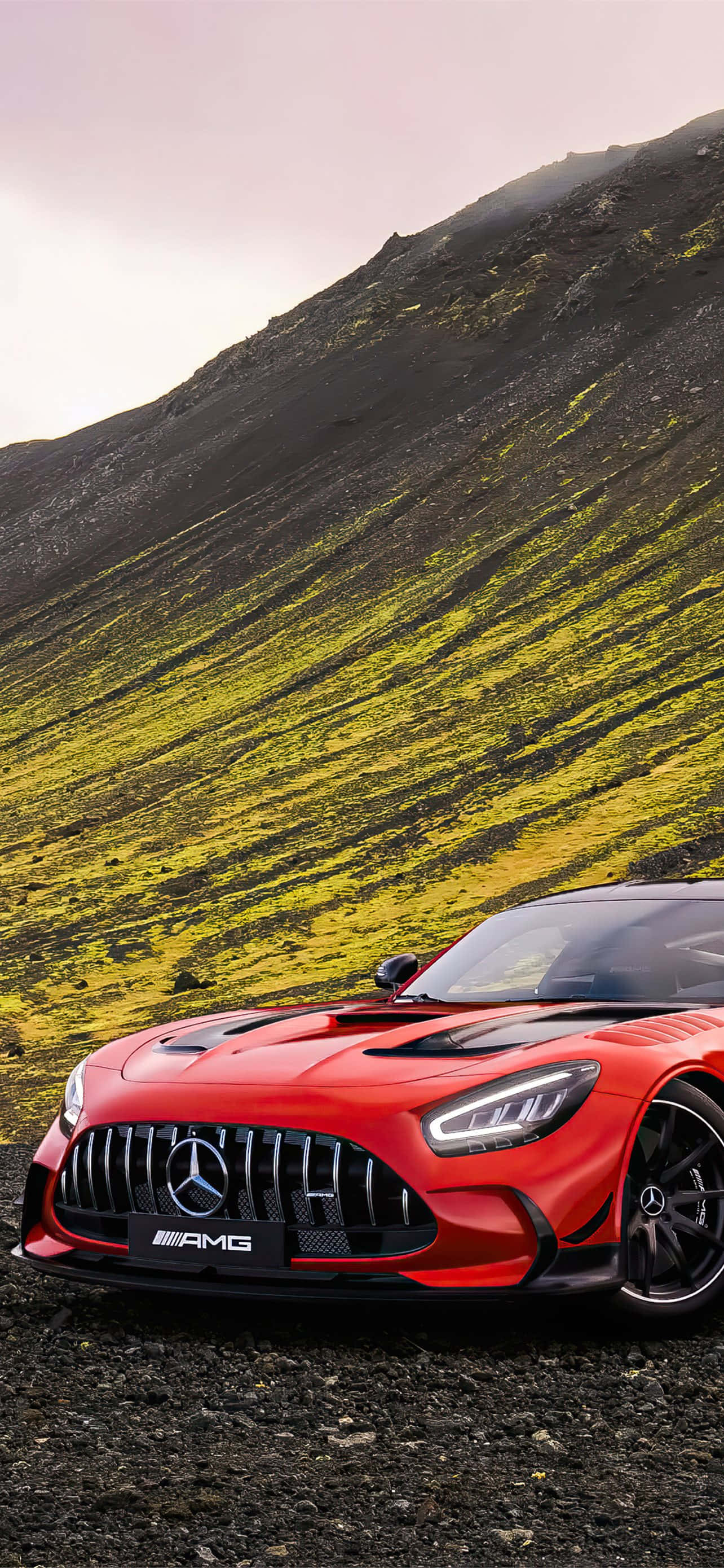 Android オレンジ Amg Gt-r 丘の背景 壁紙