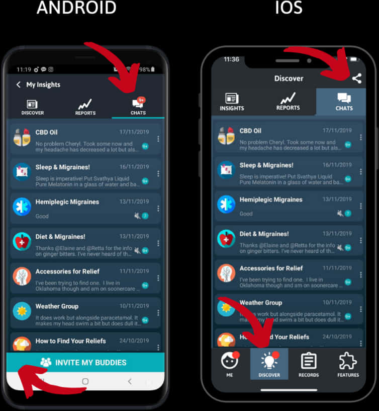 AndroidとiOSのアプリインターフェース比較 壁紙