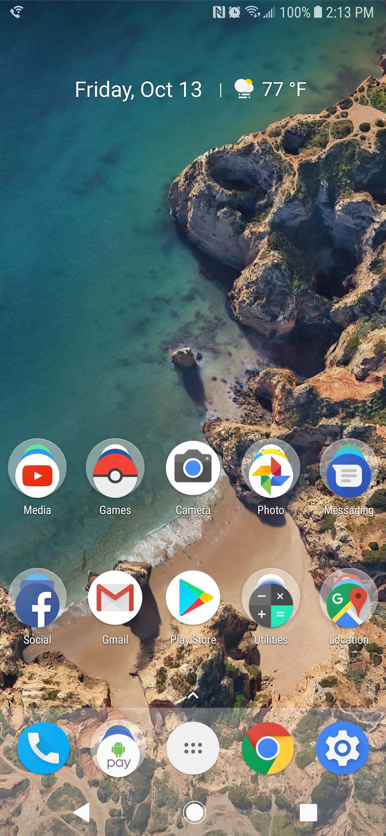 Androidホーム画面のスクリーンショット 壁紙