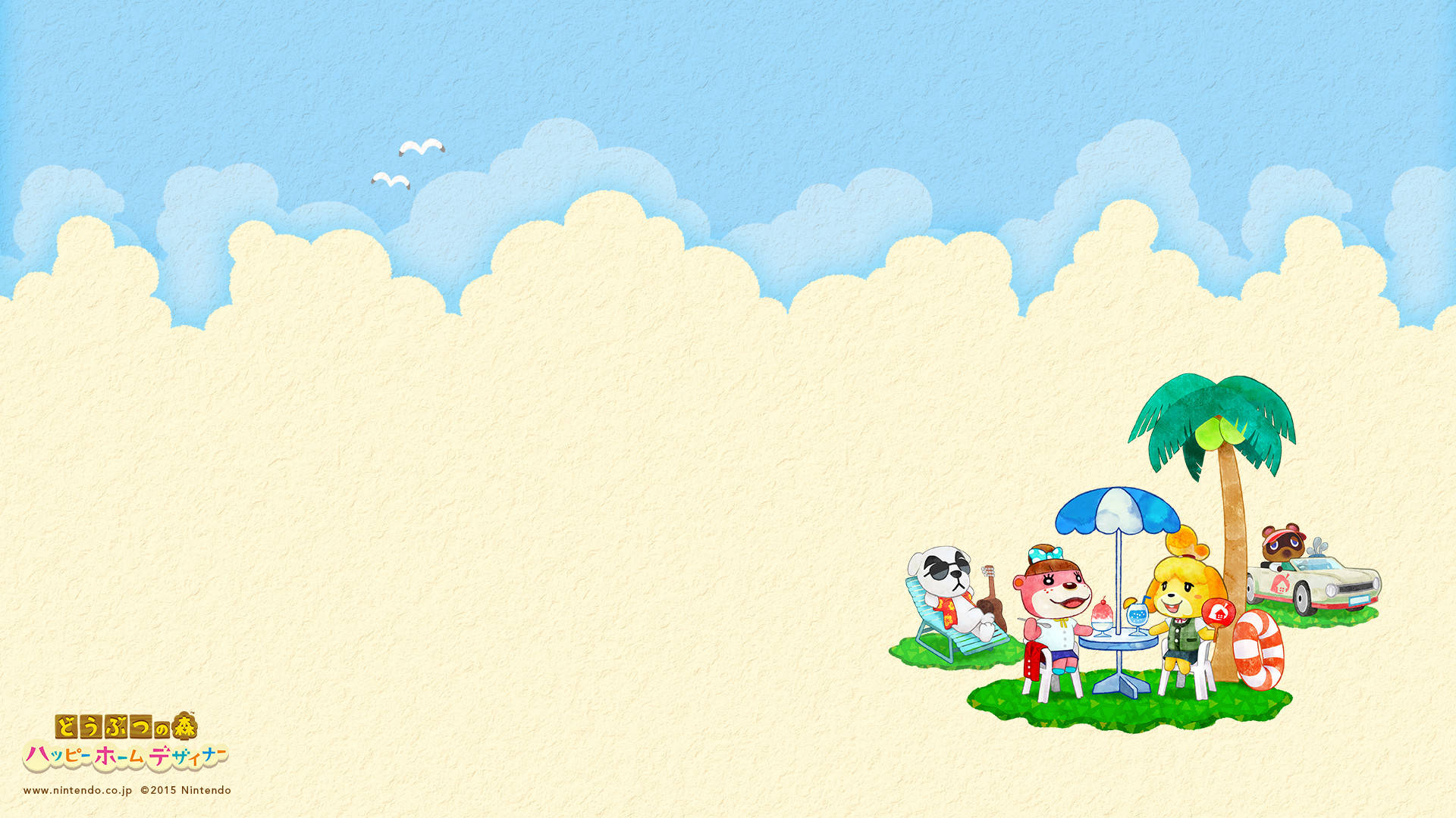 Animal Crossing 夏のデスクトップ 壁紙