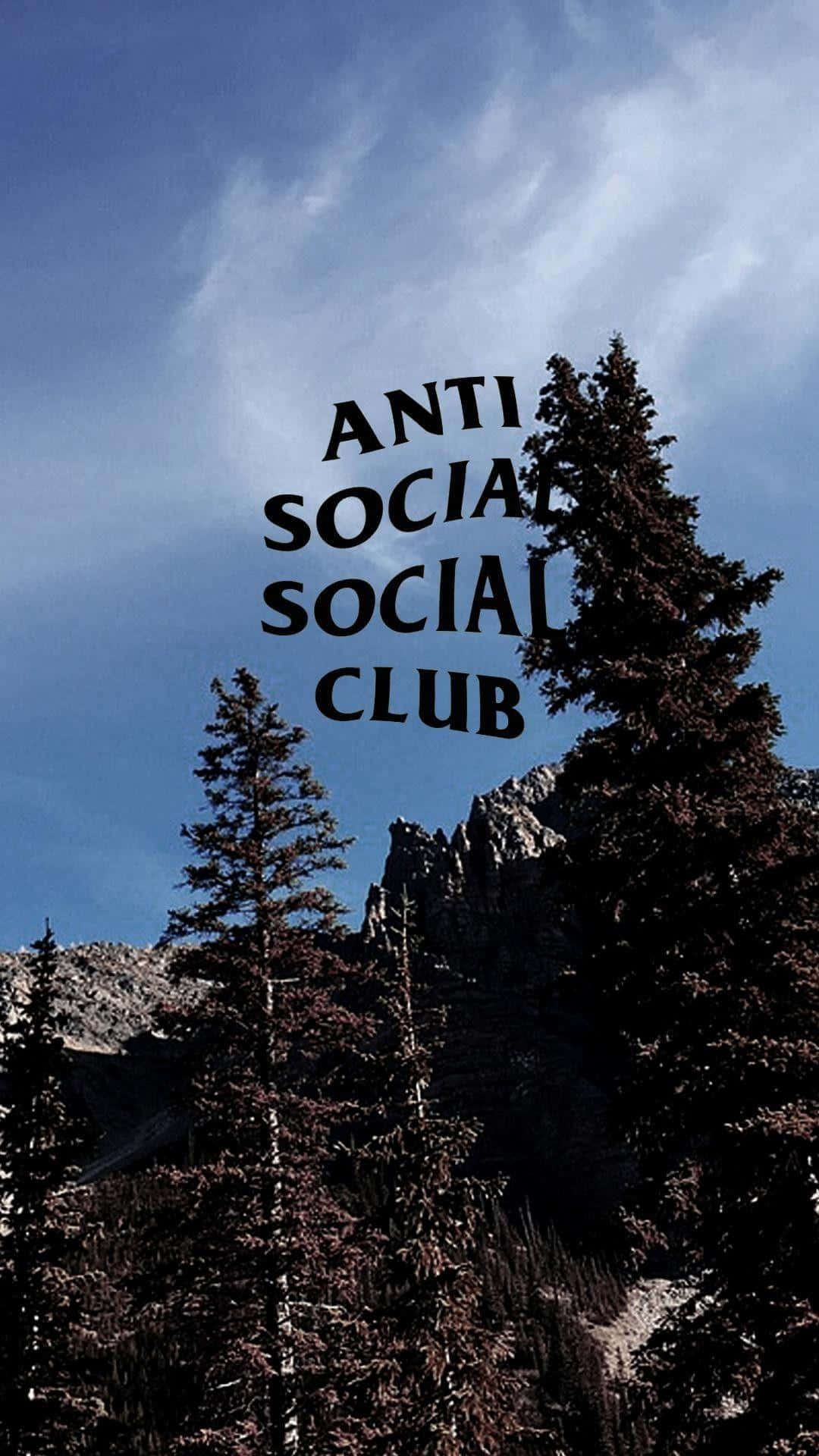 森林与Anti Social Club标志iPhone壁纸 壁紙