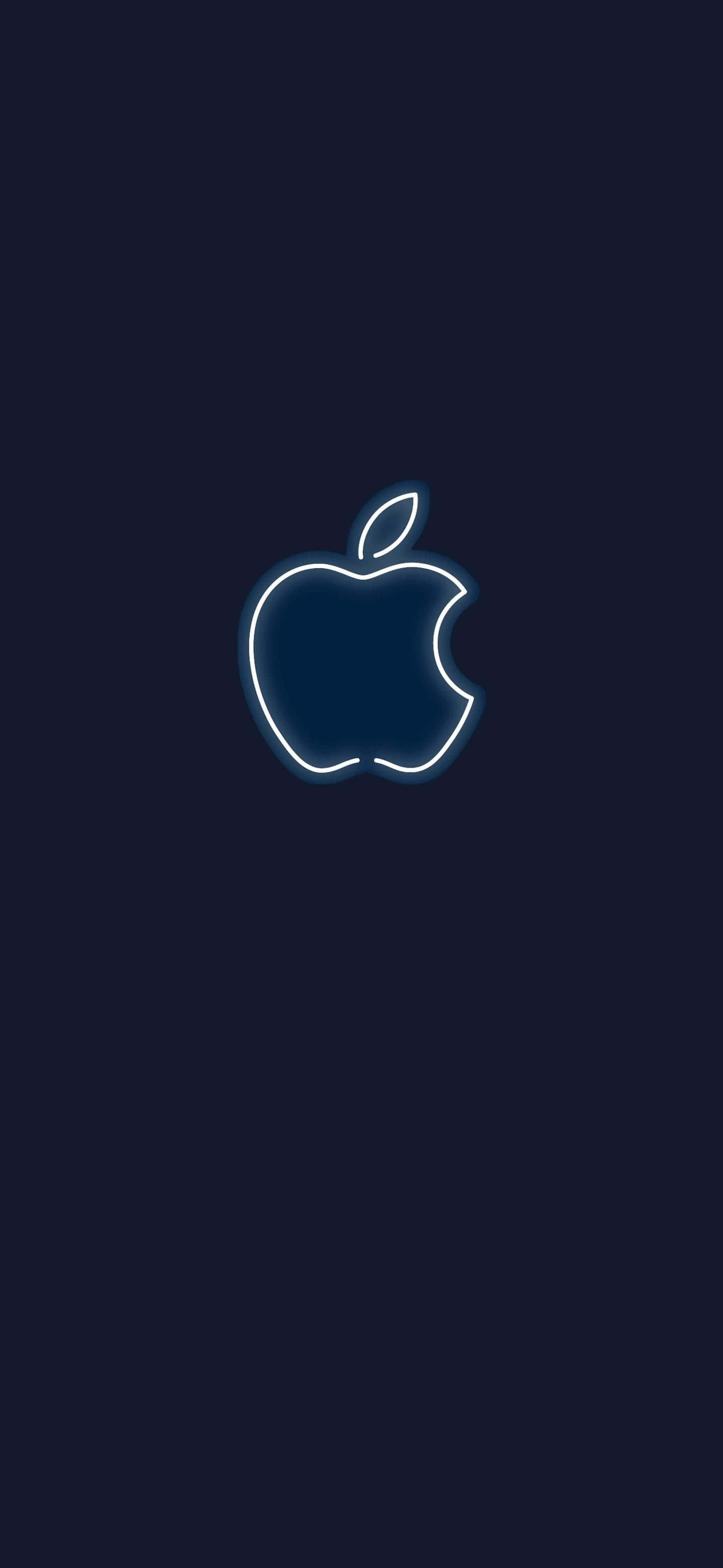 ネオンホワイトのAppleロゴ 素晴らしいHD iPhone壁紙 壁紙