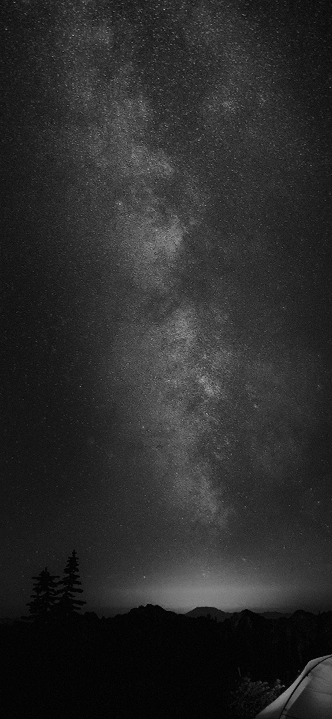 星空の夜 ブラック Apple iPhone 壁紙