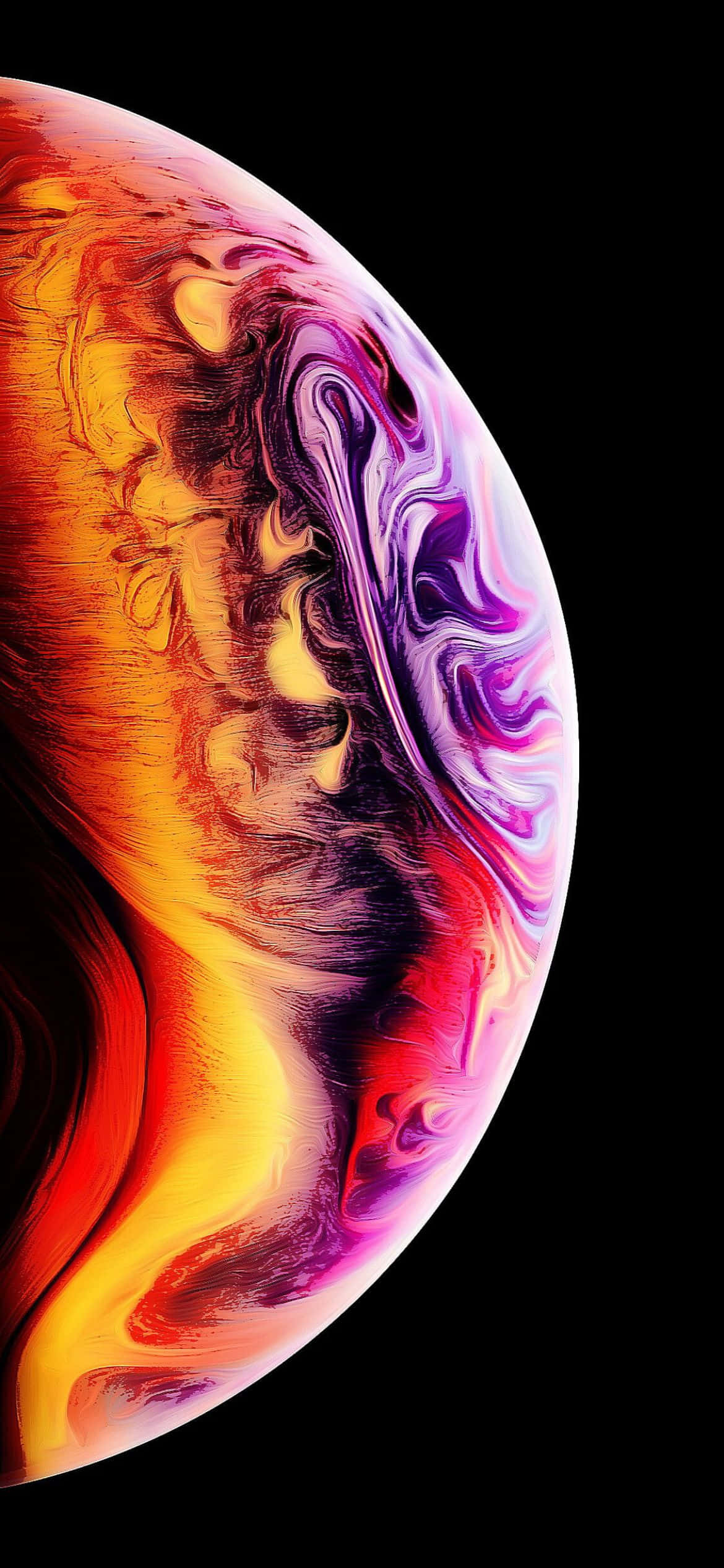 カラフルなApple iPhone XSの抽象的なイメージ 壁紙