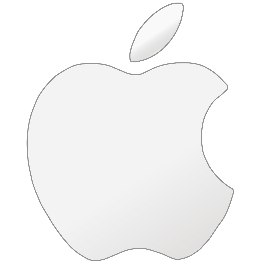 シルバーのAppleロゴ ティール背景 壁紙