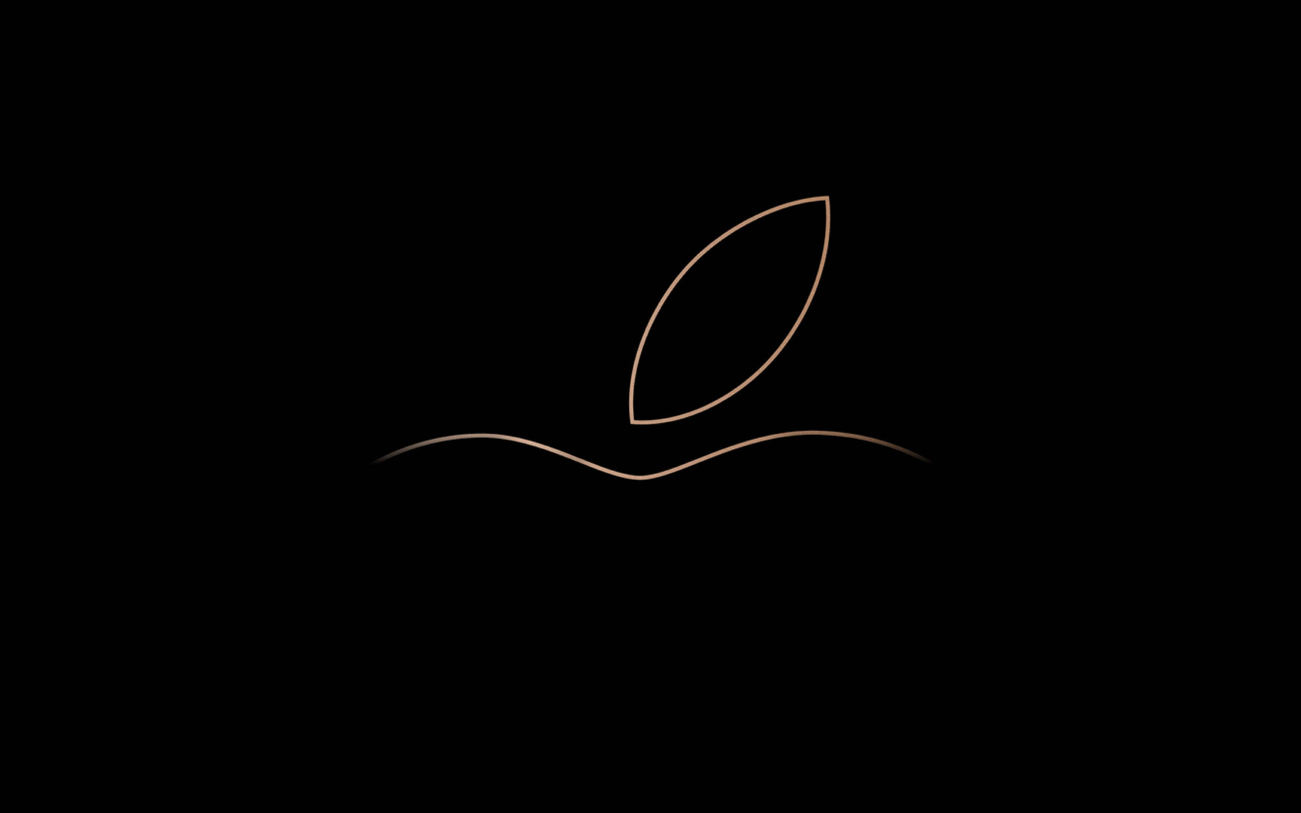 Appleロゴの輪郭 Macbook Air 壁紙