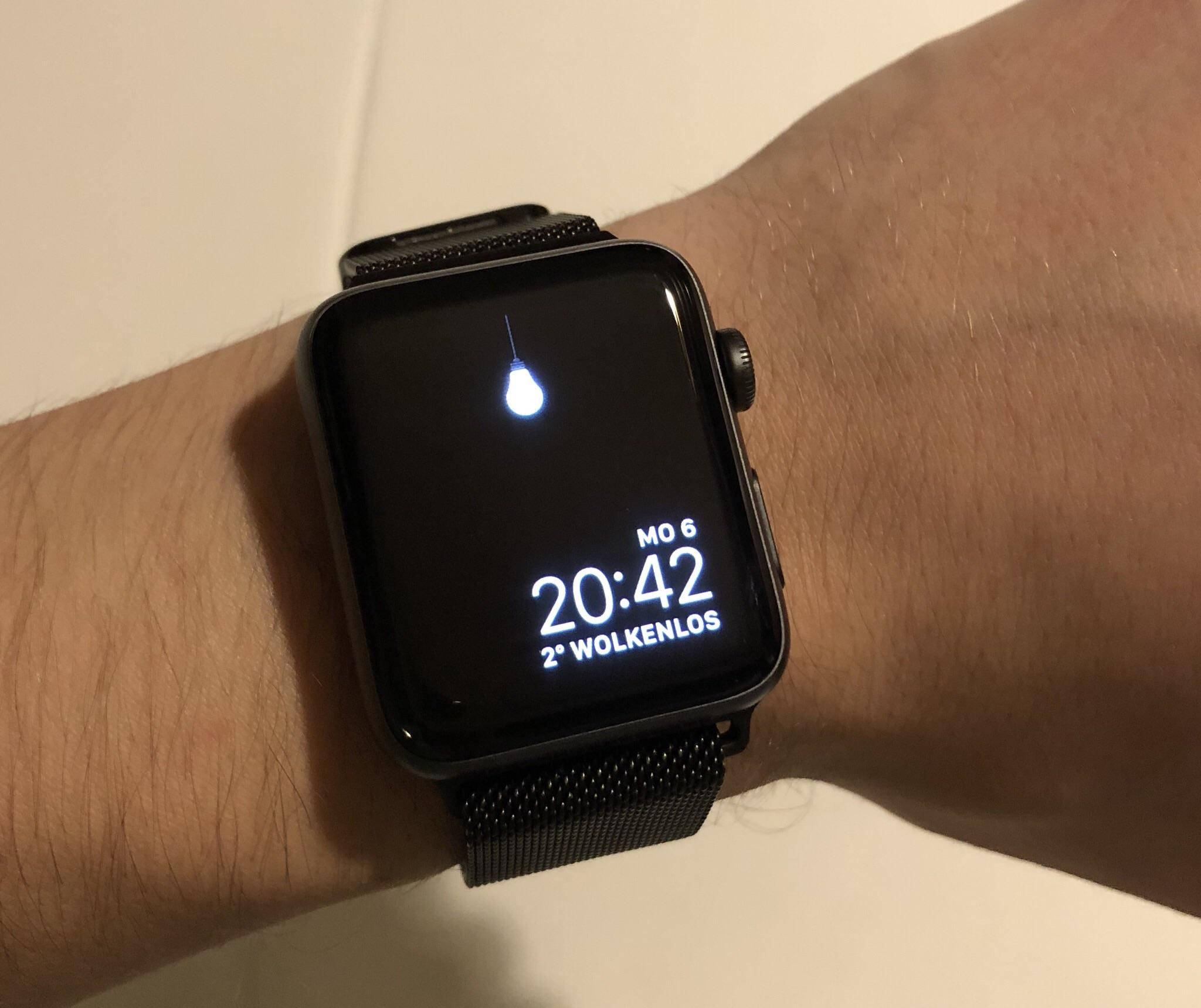 Apple Watch 吊り下げ電球インターフェース 壁紙