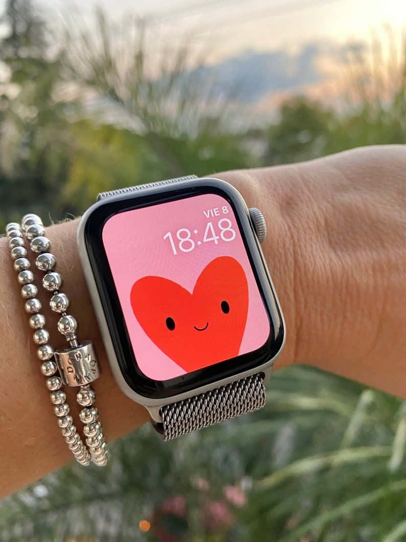かわいいApple Watch文字盤のハート 壁紙