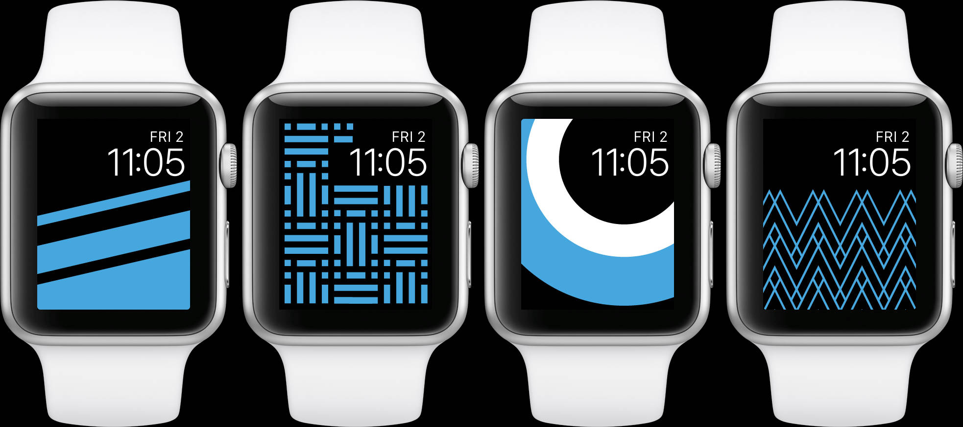 Apple Watch ブルーテーマのインターフェース 壁紙
