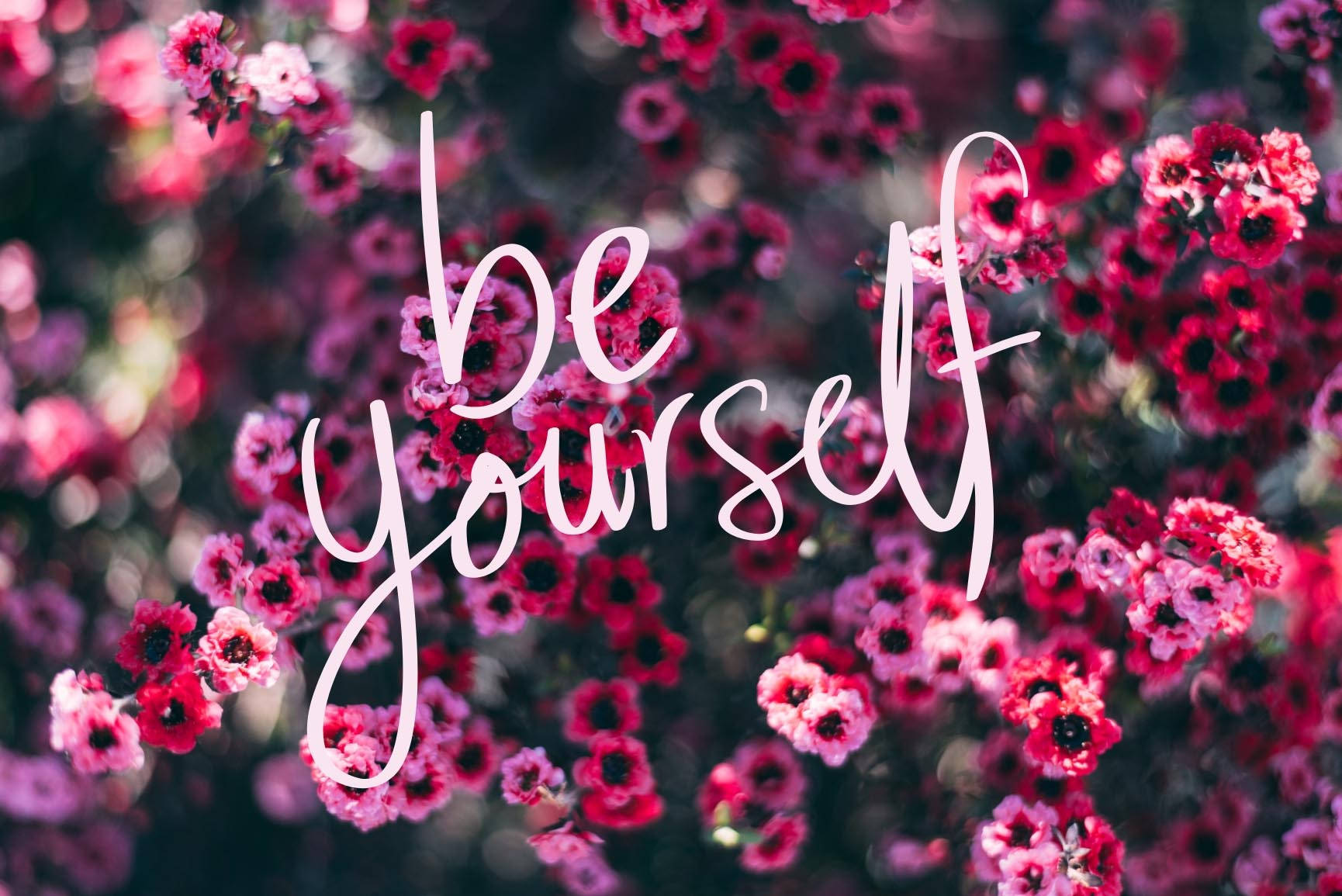 Be Yourself かわいいポジティブ名言 壁紙