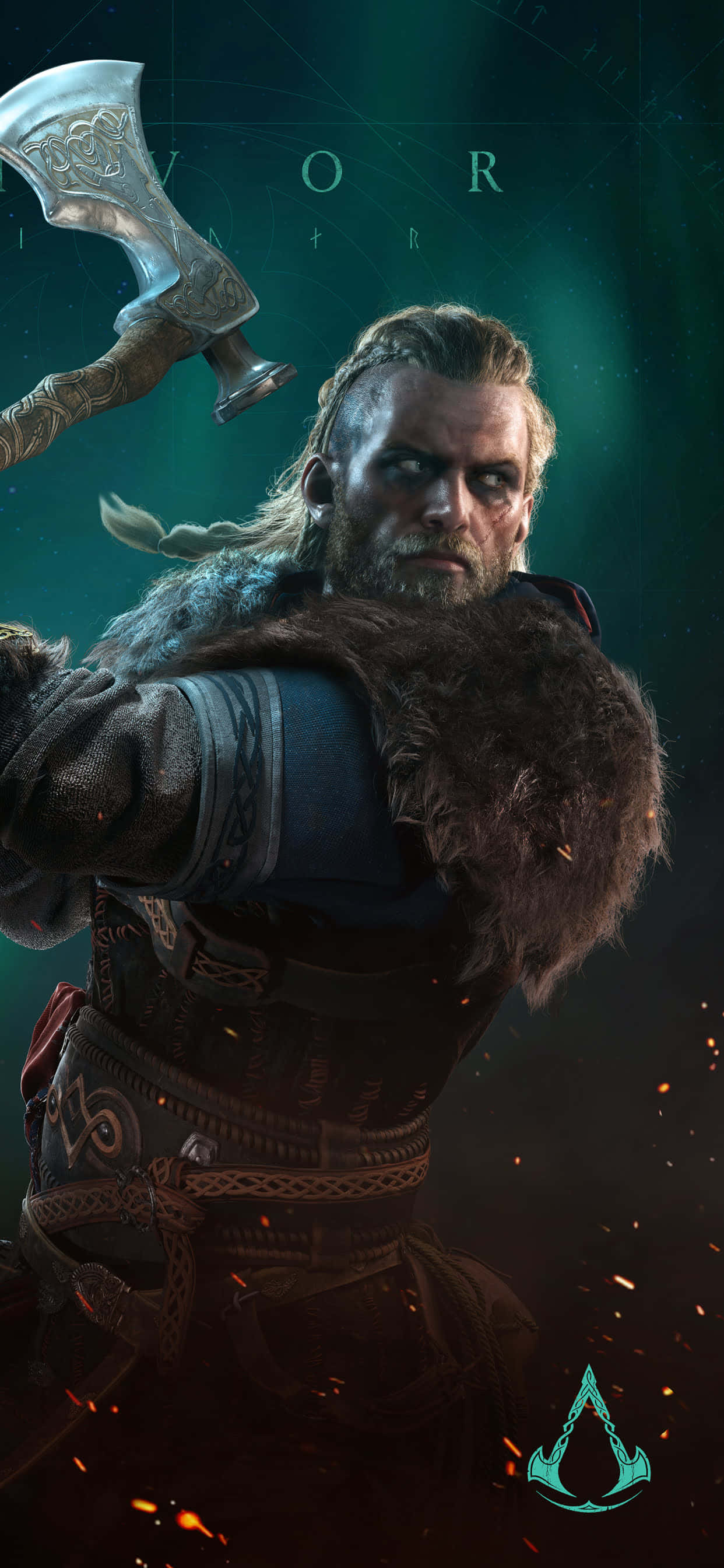 エイヴォル bearded axe iPhone Xs Max アサシン クリード ヴァルハラ 背景 壁紙