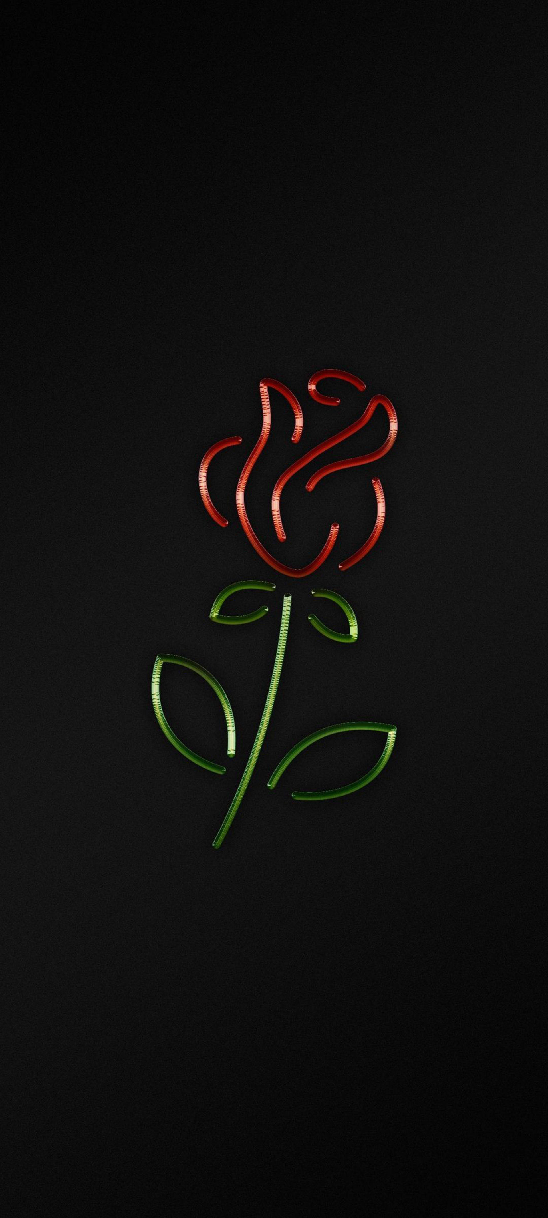 Black iPhone Rose 壁紙
