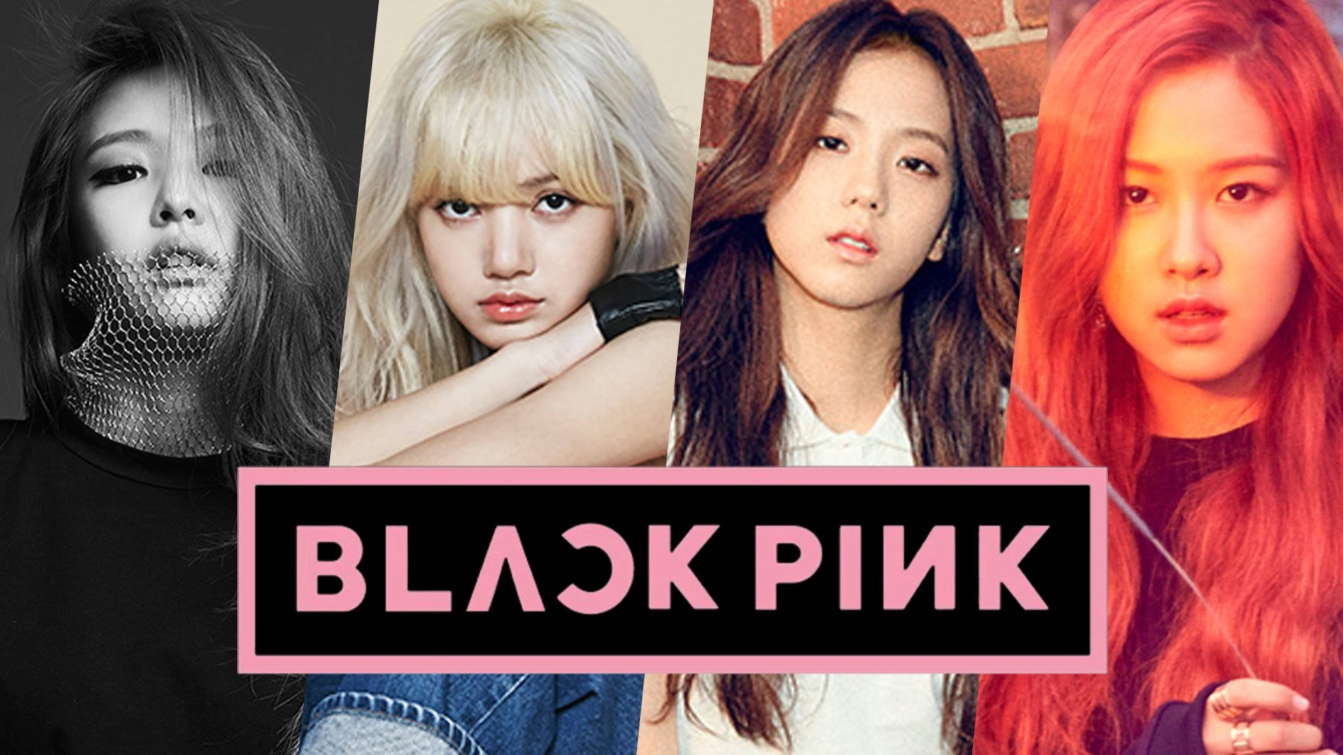 BLACKPINKメンバーバナー＆ロゴ 壁紙