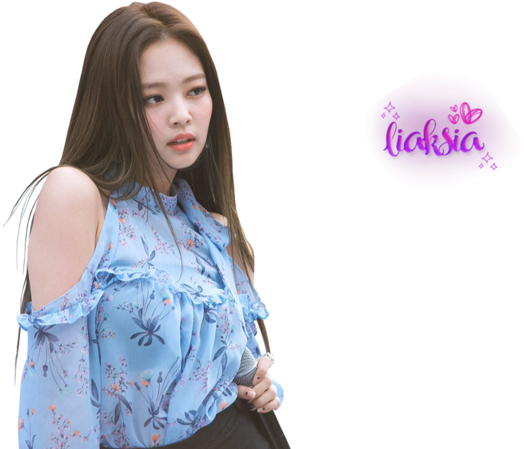 Blackpink メンバー ブルーフローラルトップス 壁紙