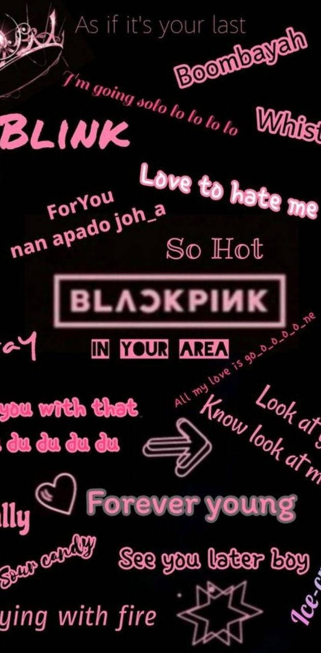 BLACKPINKロゴと楽曲タイトル 壁紙