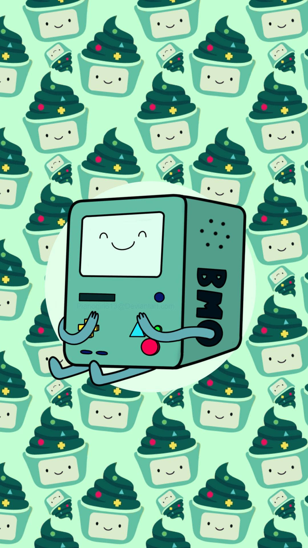 かわいいパステルグリーンのBMO 壁紙
