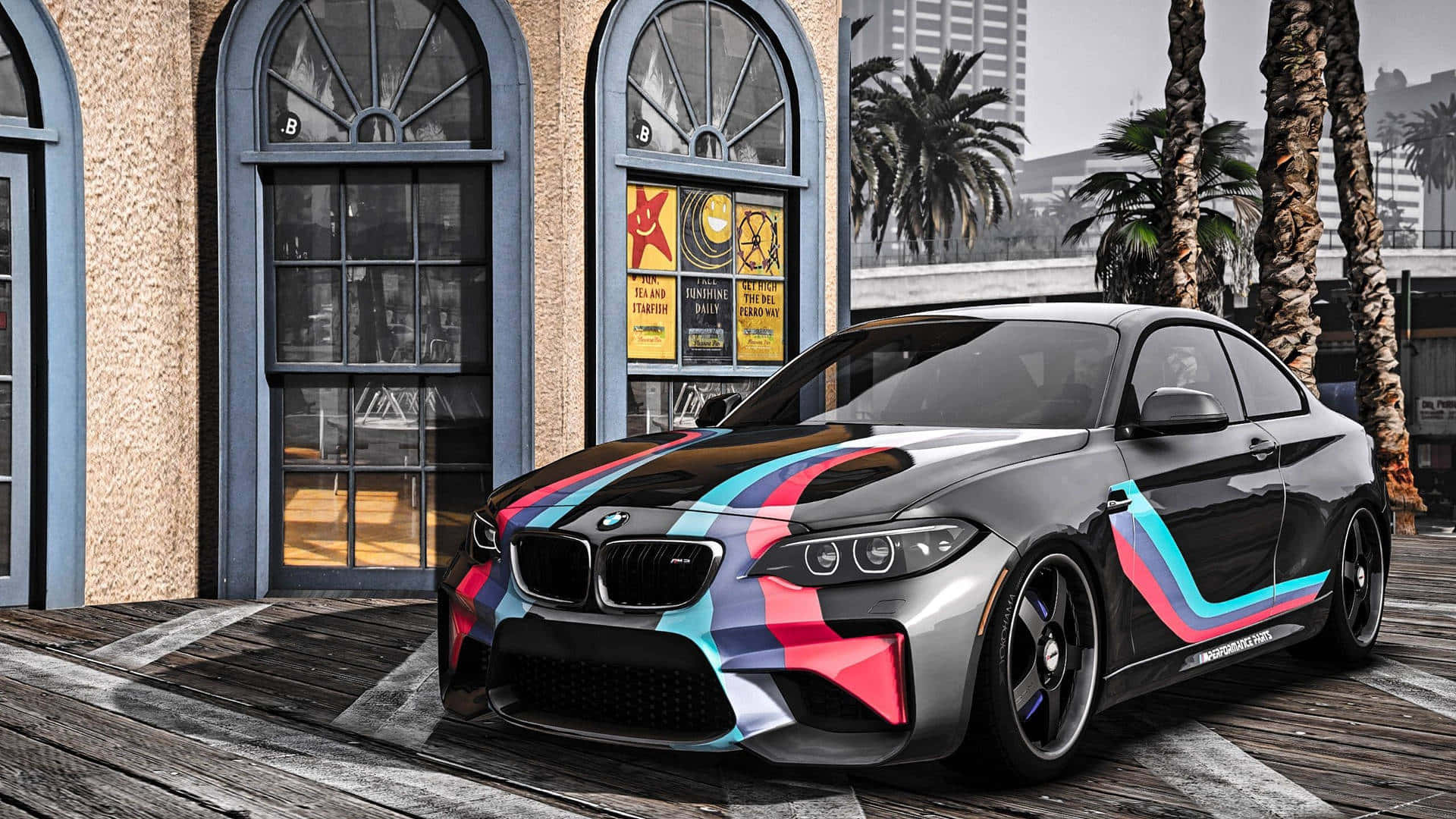 ブラック BMW M2 1920x1080 Mシリーズ壁紙 壁紙