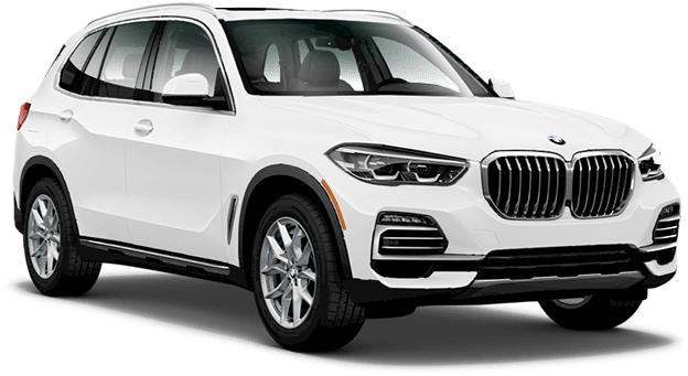 白いBMW X5 SUVのプロフィールビュー 壁紙