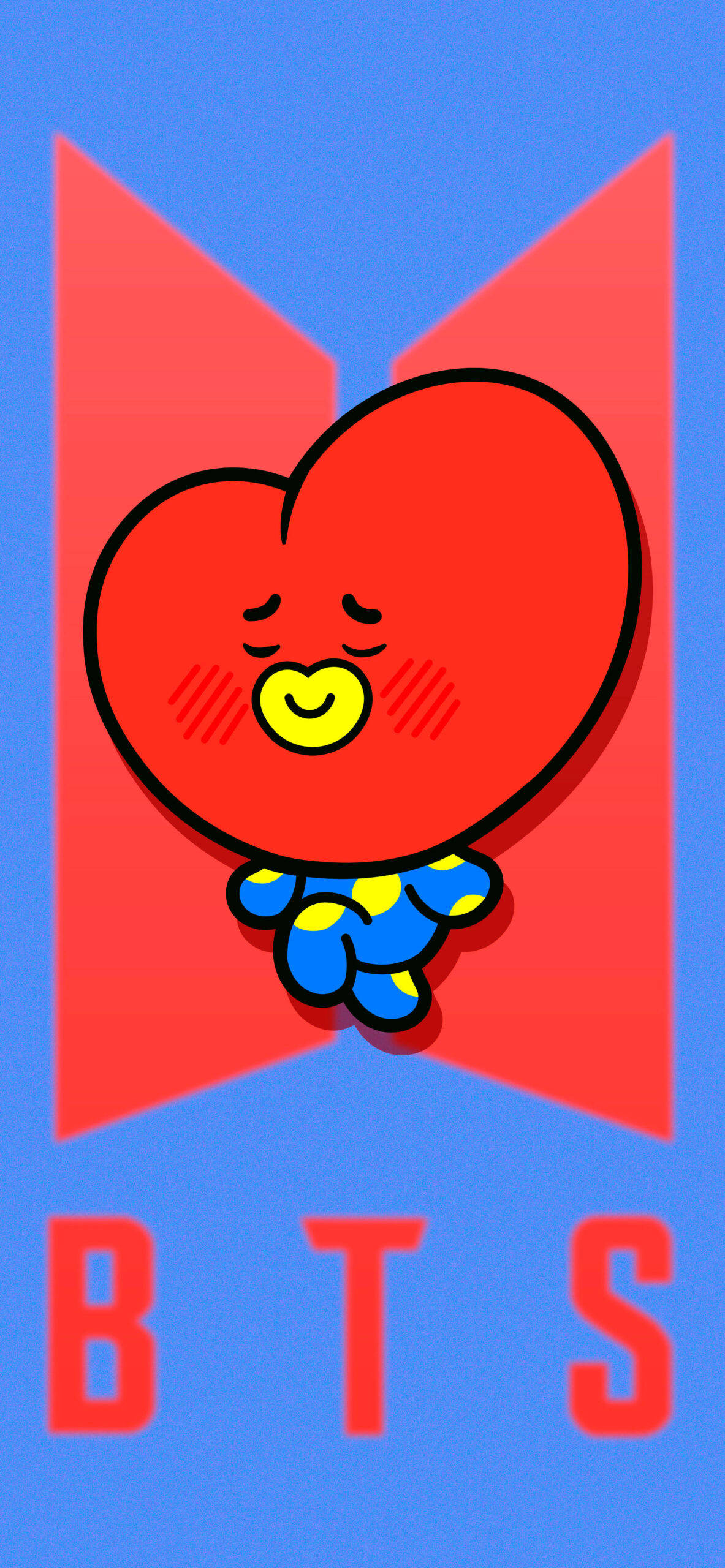 BT21 タタ on BTS ロゴ 壁紙