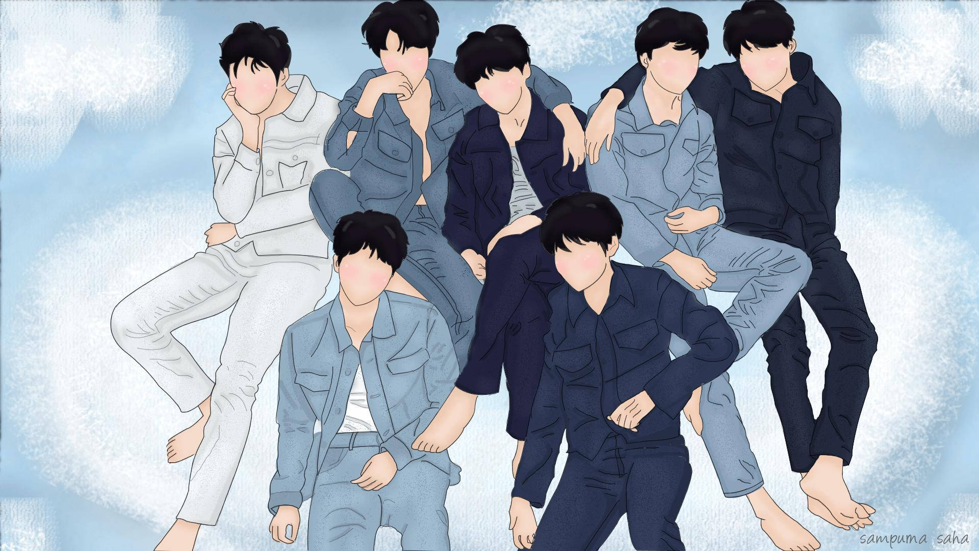 BTS 2020 アニメーションアート 壁紙