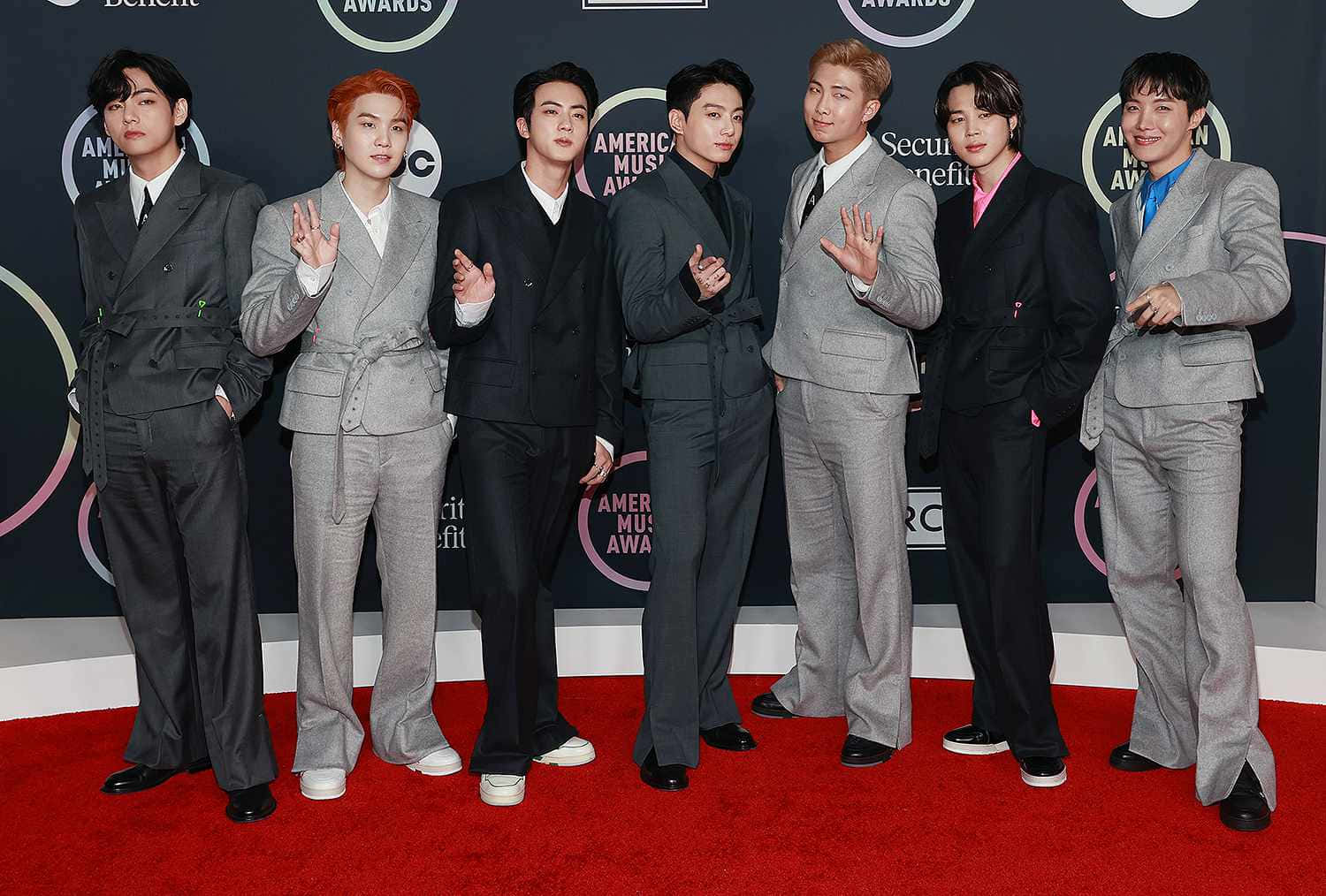 BTS 2021 AMA レッドカーペット写真 壁紙