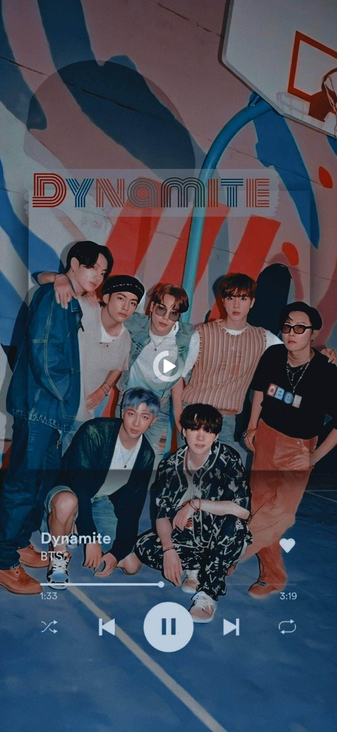 BTS 2021 Dynamite 再生中 壁紙