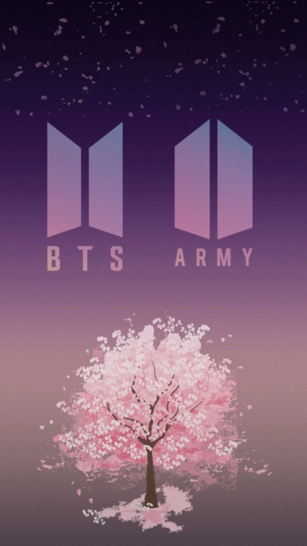 BTS ARMY ロゴ パープル アート 壁紙