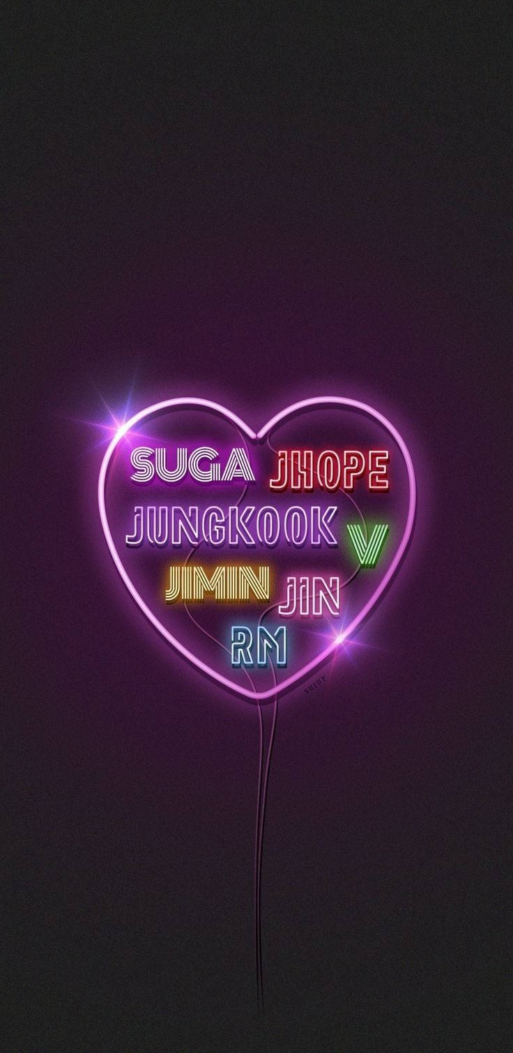 BTS ネオンアート 壁紙
