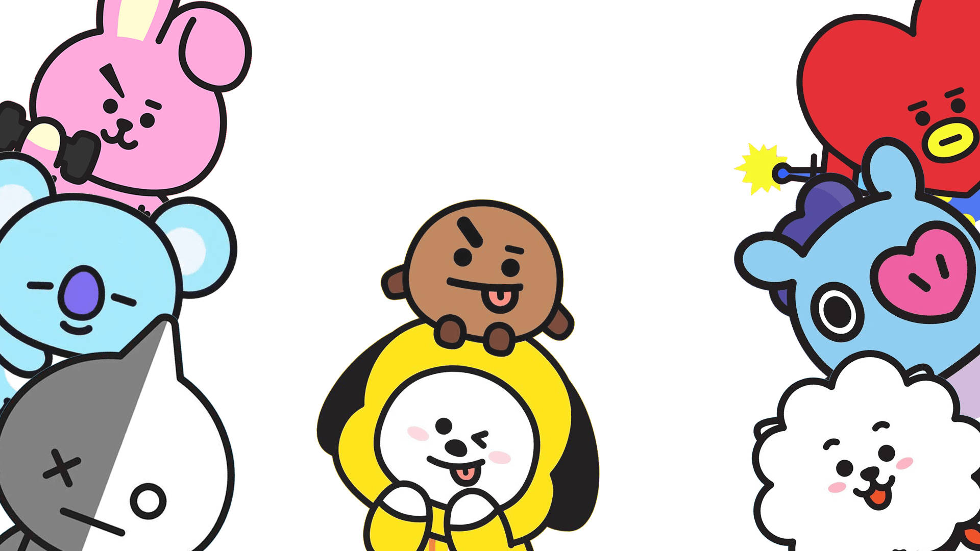 BTS BT21 舌出し 壁紙