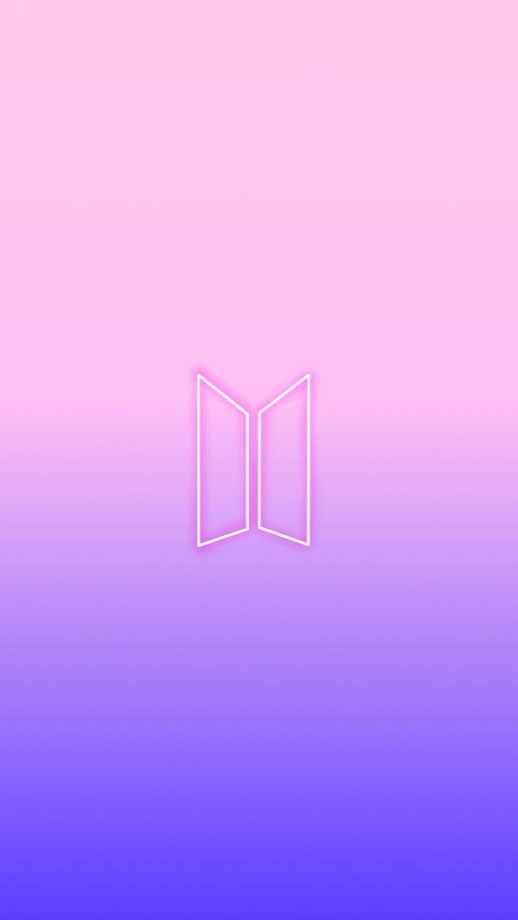 グラデーションパープルのBTSロゴ 壁紙