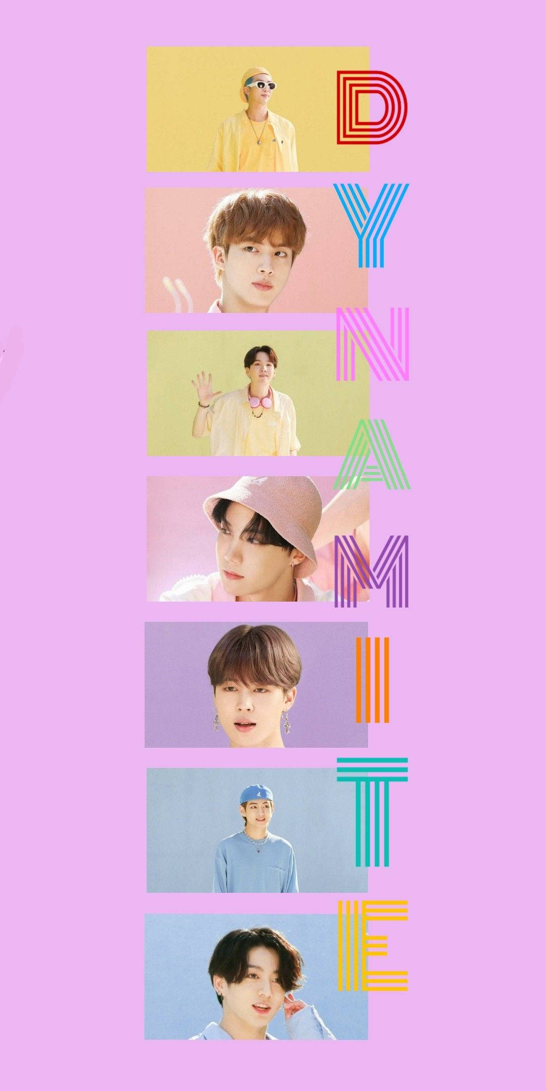 パープルなBTS Dynamiteスマホ壁紙 壁紙