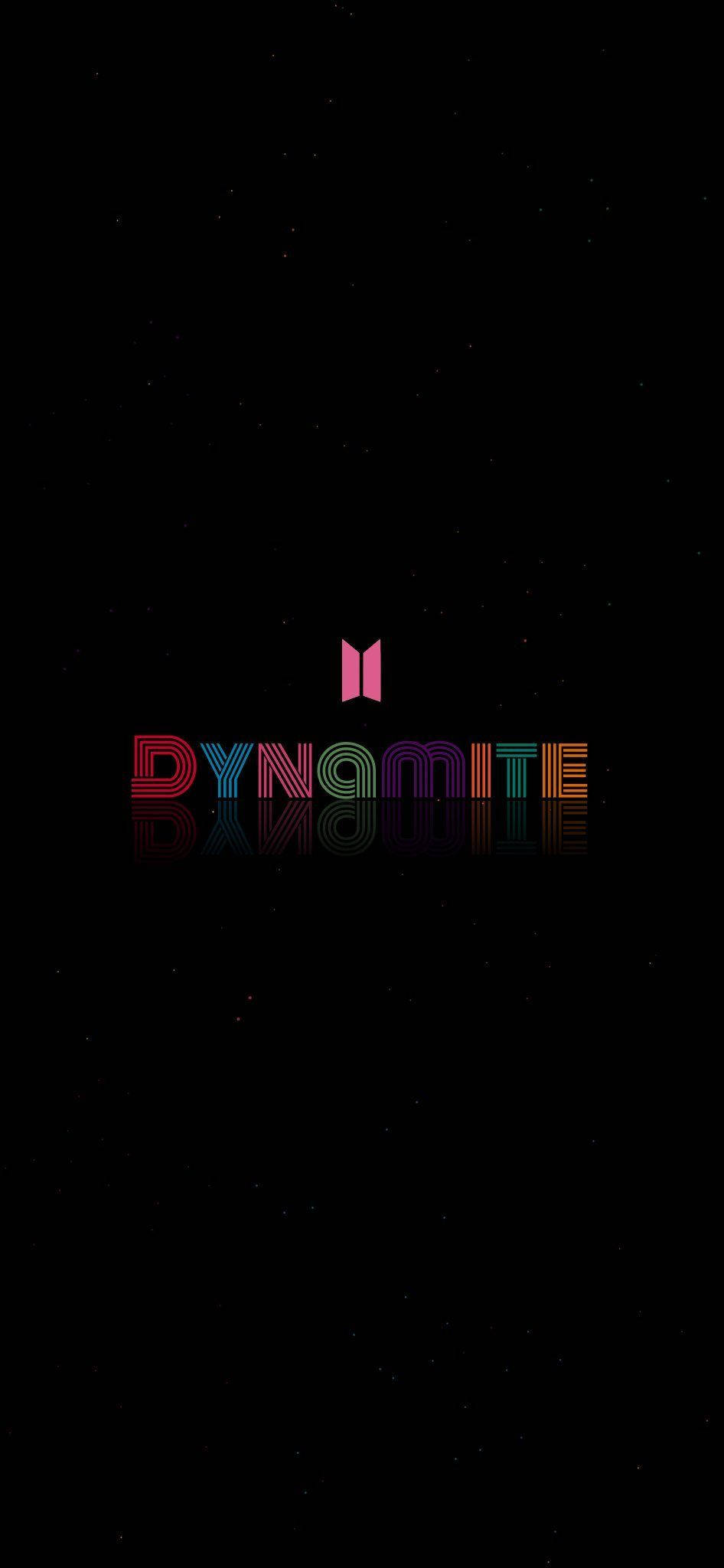 シンプルなブラック BTS Dynamite ロゴ 壁紙