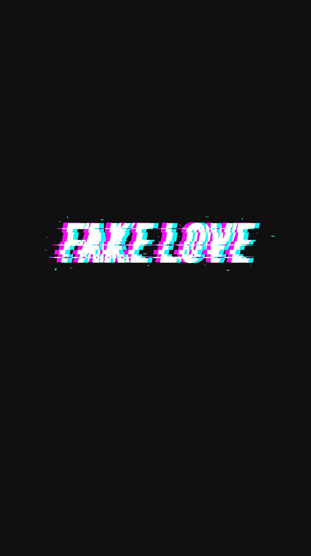 BTS「Fake Love」グリッチング加工のエモい壁紙 壁紙