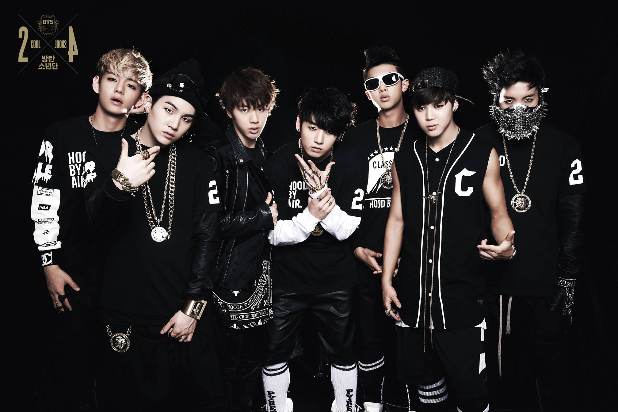 グループBTS 白黒アーバンエステティック 壁紙