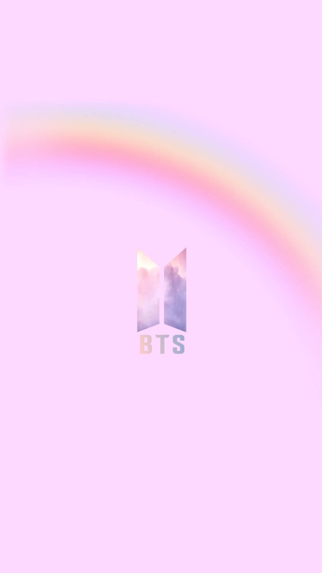 BTSロゴ ピンク レインボー 壁紙